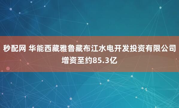 秒配网 华能西藏雅鲁藏布江水电开发投资有限公司增资至约85.3亿